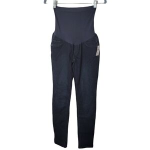 Indigo Blue Dark Wash Slim Straight Maternity Secret Belly Jeans